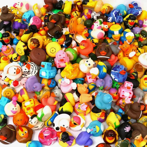 Miniatura 8 de XY-WQ Rubber Duck - Paquete de 150 juguetes de baño surtidos para Jeeps, pato flotante a granel de 2.3 pulgadas para niños, accesorios para baby