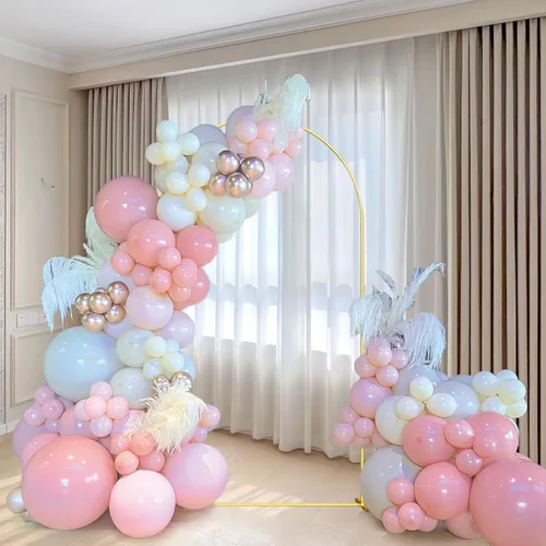 Miniatura 2 de Soporte de Telón de Fondo de Arco de Boda SPRITE DISPLAY 7.2FT Soporte de Telón de Fondo de Arco de Globo Dorado Marco de Arco Cuadrado