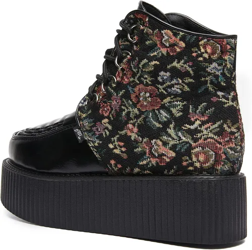 Miniatura 5 de RoseG Women's High Top Suede Lace Up Flat Platform Creepers Shoes Boots