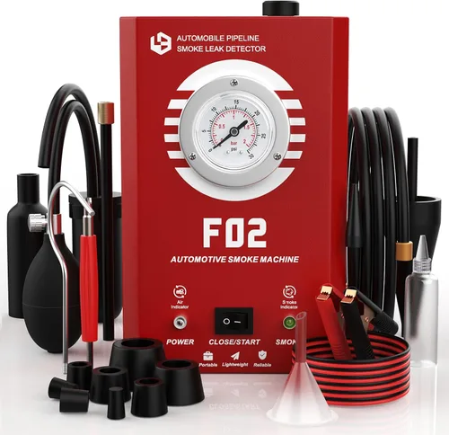 Miniatura 7 de Máquina de Humo Automotriz con Medidor de Presión, Detector de Fugas de Humo EVAP F02 para Coche y Todos los Vehículos de 12V CC en Vacío, Sistema