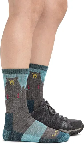 Miniatura 4 de Darn Tough Bear Town Micro Crew - Calcetines ligeros con cojín para mujer (estilo 1970)