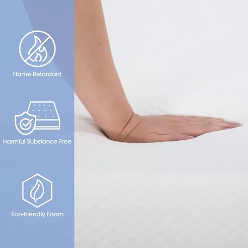 Miniatura 3 de Colchón matrimonial de alta calidad, espuma viscoelástica de gel de 6 pulgadas para un sueño fresco y alivio de presión, firmeza media, certificado