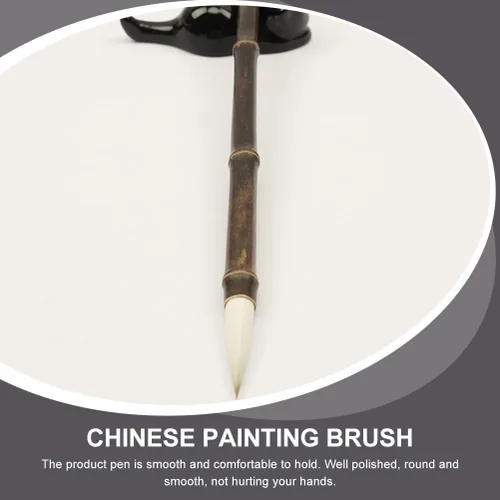 Miniatura 7 de EXCEART lobo ovejas y cepillo de pelo japonés papelería japonesa estacionaria sumi pintura kanji sumi dibujo pincel de tinta china cepillo de tinta