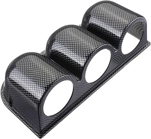 Miniatura 9 de ESUPPORT Fibra de carbono 2 "2.047 in resistente universal de un agujero tablero tablero de coche auto motor medidor Pod Mount Holder