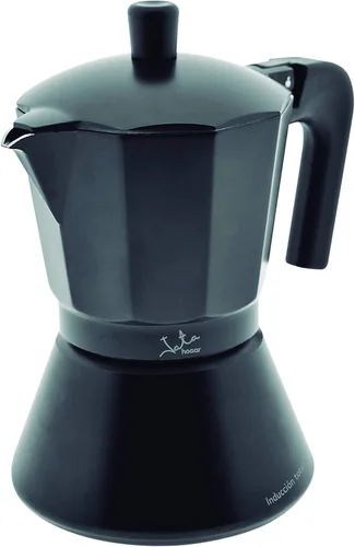 Miniatura 12 de Jata Hogar Cafetera italiana de inducción completa, aluminio, negro, 6.4 x 5.4 x 8.8 in (CFI9)