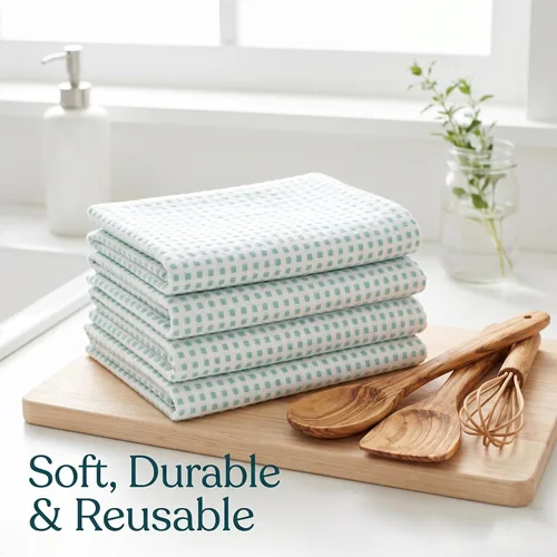 Miniatura 263 de Urban Villa Toallas de cocina 100% algodón para cocina (juego de 6) 20"x30" toallas de cocina altamente absorbentes, juego de ropa de cocina