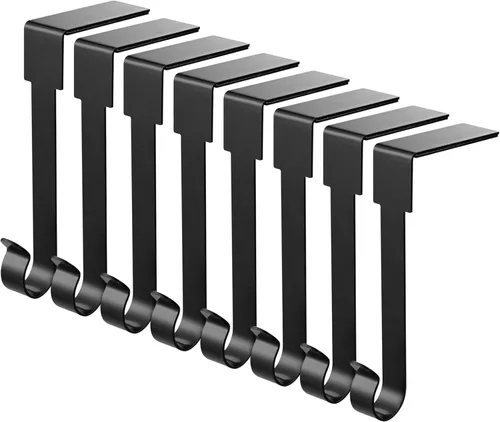 Miniatura 10 de 6 piezas de soportes para calcetines de Navidad para repisa, ganchos para colgar calcetines de metal, ganchos para ornamentos navideños, clips