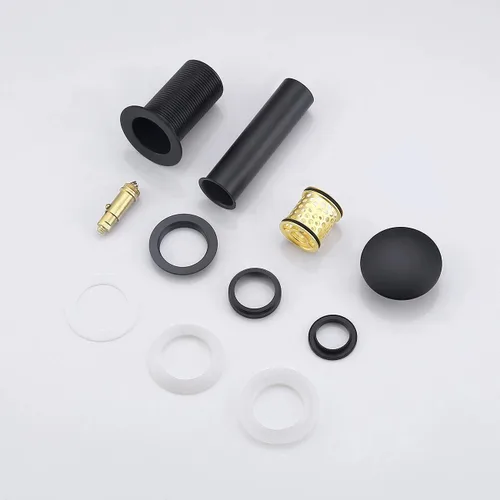 Miniatura 9 de KES Drenaje desplegable sin desbordamiento con colador desmontable para fregadero de baño, color negro mate, S2018D-BK