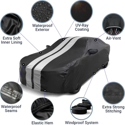 Miniatura 4 de iCarCover - Funda de auto personalizada para Toyota 86 (2017-2020), impermeable, resistente a todo tipo de clima, protección contra la lluvia