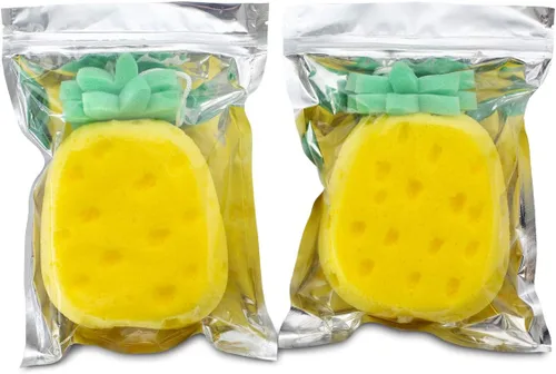 Miniatura 6 de Esponja de ducha con forma de piña para todos, bebés, niños y niños pequeños (piña)