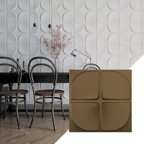 Miniatura 24 de Ekena Millwork WP20X20EUWH 19 5/8 pulgadas de ancho x 19 5/8 pulgadas de alto Edmund EnduraWall Decorativo 3D Panel de pared cubre 2.67 pies
