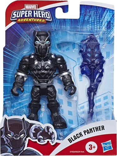 Miniatura 2 de Playskool Heroes Super Hero Adventures Mega Mini Black Panther Figura de acción para 3 años