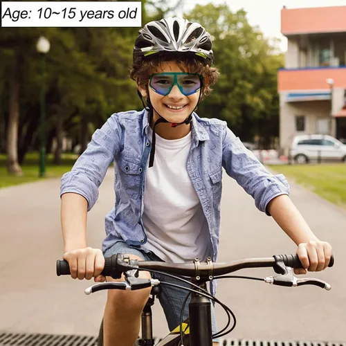 Miniatura 3 de Youth Viper Polarized Sunglasses for Kid Boys Girls Age 10-15 4 Interchangeable Lenses UV400 Glasses for Cycling Baseball Verde+azul
