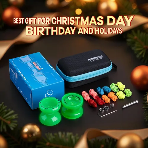 Miniatura 8 de MAGICYOYO Fingerspin - Yoyo que brilla en la oscuridad, Yoyo de doble propósito sensible y no sensible para niños de 8 a 12 años, yoyos