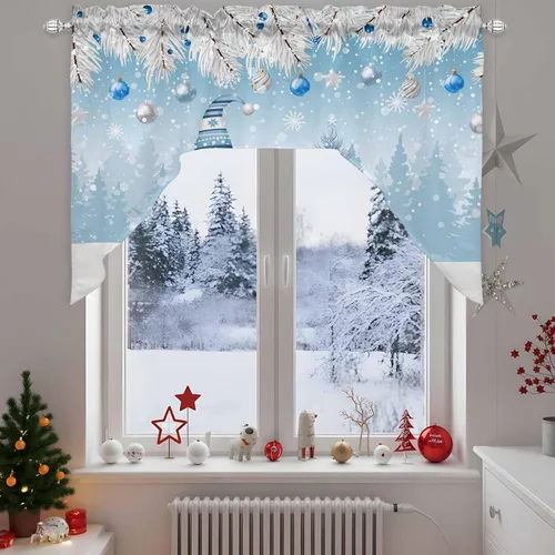 Miniatura 14 de Juego de 3 cortinas de cocina con cenefa a rayas verdes salvia, con bolsillo para barra, para dormitorio, sala de estar, baño, ventanas, modernas