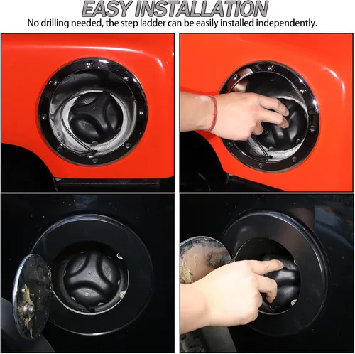 Miniatura 7 de Lcojicep Tapa de gasolina, accesorios exteriores de tapa de combustible compatibles con Hummer H3 H2 H3T, tapa de llenado de tanque de combustible