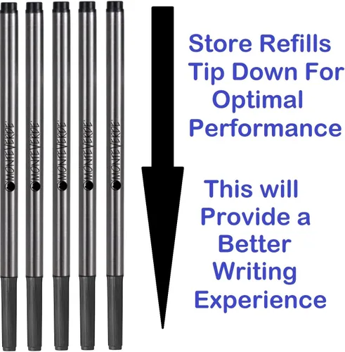 Miniatura 4 de Pen Savings Monteverde Soft Roll - Paquete combinado, repuestos para bolígrafos con tapa Montblanc, 5 unidades, punta media, M23, punta roscada