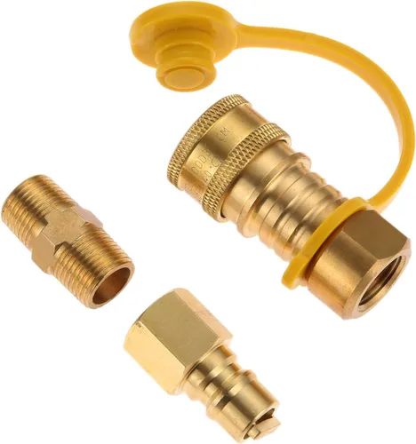 Accesorios de conexión rápida de gas natural de 3/8 pulgadas, manguera de gas propano natural y propano LP, kit de enchufe de desconexión rápida,