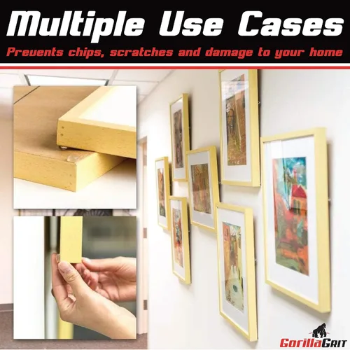 Miniatura 6 de Paquete de 50 topes para puerta de gabinete, almohadillas adhesivas transparentes de 1/2 pulgada de diámetro para cajones, tapas de vidrio, tablas