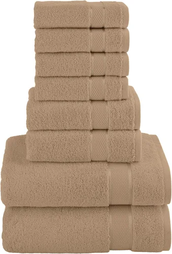 Miniatura 21 de Elegant Comfort Juego de 8 toallas de algodón de alta calidad, incluye 4 toallas pequeñas, 2 toallas de mano y 2 toallas de baño, 100% algodón