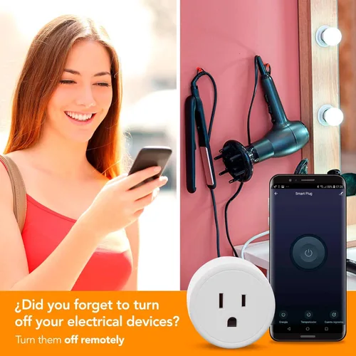 Miniatura 3 de Lloyd's Enchufe inteligente WiFi, compatible con Alexa y Google Home, establece temporizadores y horarios desde la aplicación, no requiere