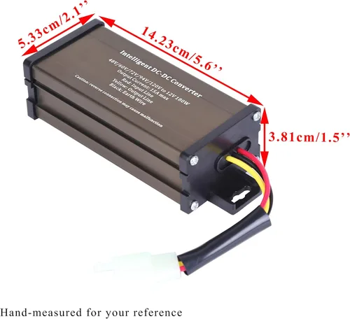 Miniatura 3 de Pro Chaser DC-DC 120V 108V 96V 84V 72V 60V 48V Voltaje a 12V reductor de voltaje reductor de voltaje reductor de voltaje 180W 15A para scooters
