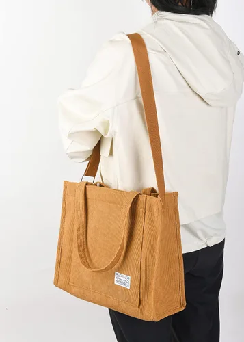 Miniatura 8 de Valleycomfy Bolsos de mano de pana casuales vintage para mujer, bolso cruzado para mujer, bolso de hombro de viaje, bolso ecológico