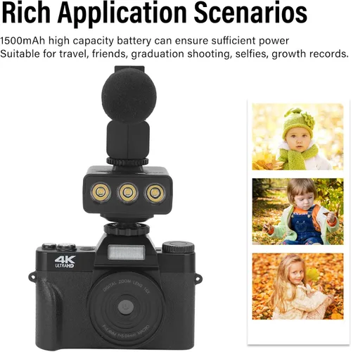 Miniatura 2 de Cámara digital, enfoque automático 48MP 16x zoom digital 4K Vlogging cámara como un