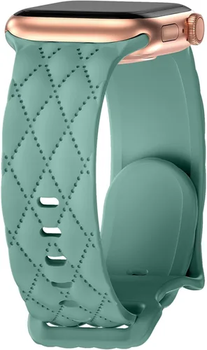 Miniatura 27 de Correa de silicona para Apple Watch para mujer de 1.575 in 1.496 in 1.614 in 1.732 in 1.811 in 1.772 in 1.654 in, correa deportiva de repuesto
