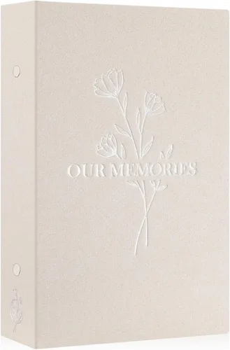 Miniatura 38 de Lanpn Álbumes de fotos pequeños de 4 x 6 pulgadas, 50 imágenes, paquete de 2 unidades, mini capacidad de lino Our Memories, juego de bolsillos