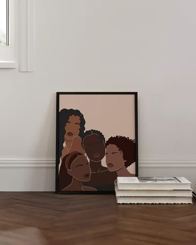 Miniatura 5 de HAUS AND HUES Pintura de mujeres afroamericanas para paredes, arte africano, decoración de pared, arte de pared de mujeres negras, pinturas Caras