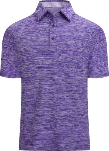 Alex Vando - Camisa de golf para hombre con absorción de humedad, de secado rápido, manga corta, informal, camisa tipo polo