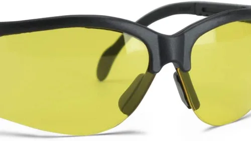 Miniatura 4 de Walker's Sport Lentes de policarbonato de alta calidad Montura media con pieza nasal de goma suave ajustable Gafas de seguridad para tiro Amarillo