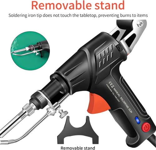 Miniatura 4 de Kit de soldadura de hierro, pistola de soldadura de 60W automática de mano, kit de pistola de soldadura de hierro, herramienta de soldadura, pistola