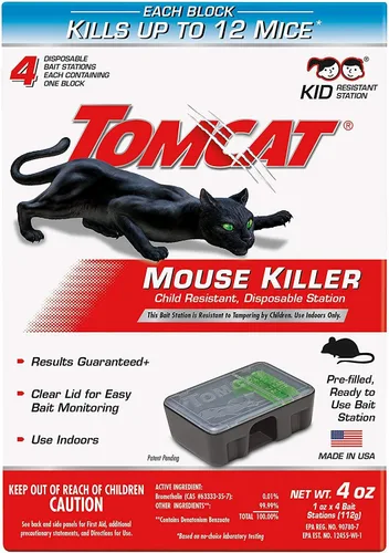Miniatura 15 de Tomcat Mouse Killer - Estación desechable resistente a los niños, 1 estación de cebo prellenada lista para usar (paquete de 12)