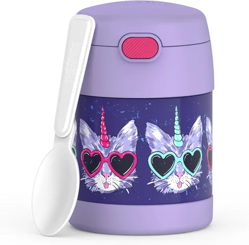 Miniatura 32 de THERMOS FUNTAINER - Tarro de alimentos aislado de 10 onzas, tarro de comida para niños con cuchara plegable, Spider-Man