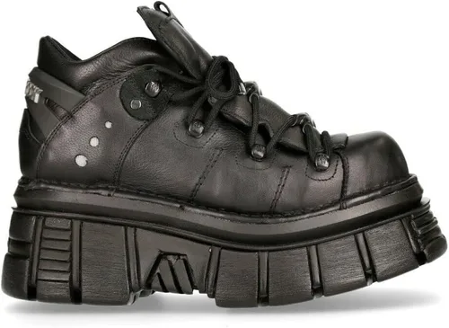 Miniatura 3 de New Rock 106N Tower - Botas de tobillo para hombre, 100 % piel, estilo gótico, estilo punk, a la moda