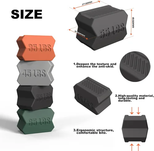 Miniatura 2 de CJing Ejercitador de mandíbula para hombres y mujeres – Tabletas de silicona para ejercitar la mandíbula – Potente entrenador de mandíbula