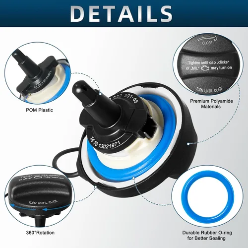 Miniatura 3 de Tapa del depósito de combustible compatible con Mini Cooper y BMW X1 X2 X3 X4 X5 X6 128i 135i 228i 320i 323i 325i xi 328i 330i 335i 428i 525i 530i