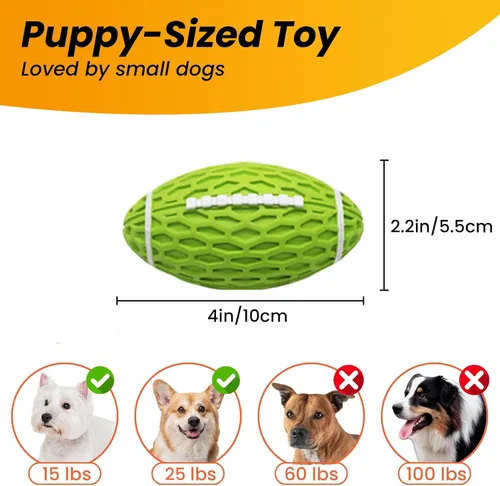 Miniatura 2 de Juguete Chirriante Pequeño para Perros, Pelota de Goma para Perros Masticadores Agresivos, Juguetes Flotantes para Cachorros al Aire Libre, Juguete