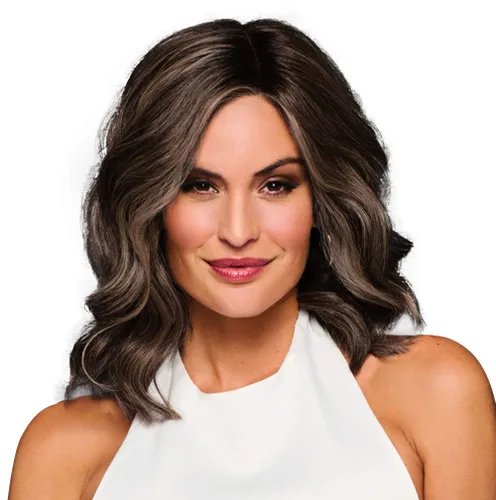 Miniatura 9 de Raquel Welch Bella Vida - Peluca ondulada en capas, 100% atada a mano, longitud de hombro por Hairuwear, gorra pequeña promedio, RL10/12 castaño