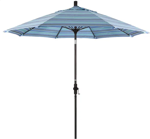 Miniatura 33 de California Umbrella GSCUF908117-5461 - Sombrilla redonda de 9 pies con poste de aluminio y varillas de fibra de vidrio para patio, 9 pies