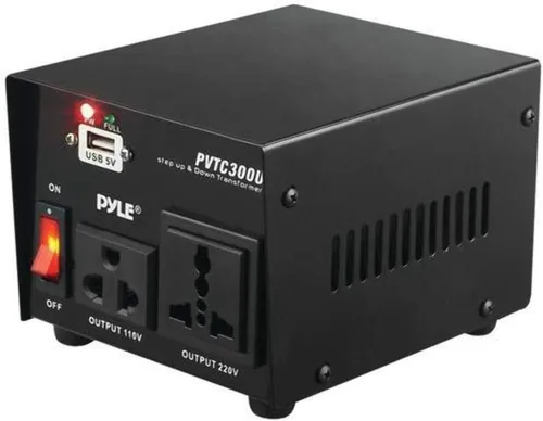 Miniatura 12 de Pyle Convertidor de Voltaje Subida y Bajada - Transformador de Voltaje Convertidor de 500 Vatios con Puerto de Carga USB, Adaptador de Corriente UK