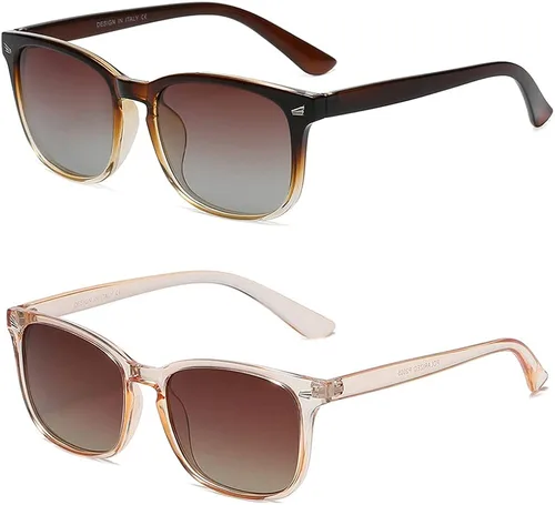 DUSHINE - Gafas de sol polarizadas para mujer estilo clásico retro 100 protección UV