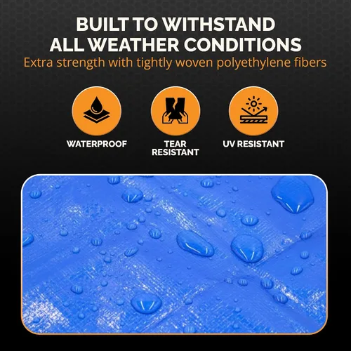 Miniatura 2 de Lona duradera, resistente e impermeable de 16 x 20 pies, multiusos de 6 mil, de Tiger Tough..
