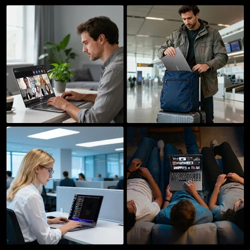 Miniatura 9 de GEEKOM GeekBook X16 Pro 2.8 lbs Laptop, 16" IPS 2.5K 16:10 Laptop Computer, Ultra 9 185H, 32GB LPDDR5x 7500MHz RAM 2TB SSD, Up to 17 Hour, USB4