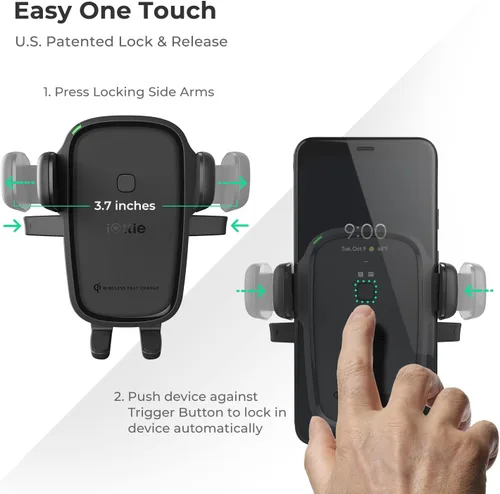 Miniatura 2 de iOttie Cargador de Coche Easy One Touch Inalámbrico 2 Qi Soporte de Tablero para iPhone, Samsung Galaxy, Huawei, LG, Smartphones