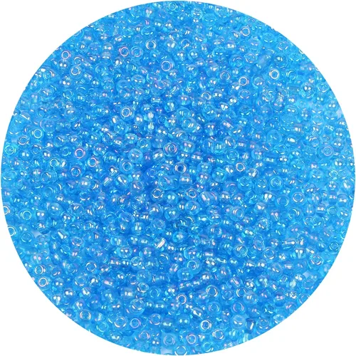 Miniatura 29 de 2200 cuentas de semillas de vidrio a granel, cuentas de poni 6/0 de 0.157 pulgadas a granel para fabricación de joyas, cuentas espaciadoras sueltas