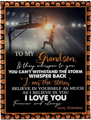 Miniatura 4 de Manta personalizada con texto en inglés «To My Grandson» de parte del abuelo veterano – Regalos de veterano para nieto – Manta para abuelo y nieto