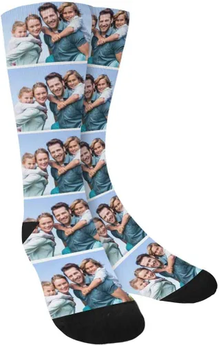 Calcetines personalizados con foto familiar para hombres y mujeres, carga tu imagen familiar única y memorable